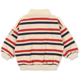 Konges Sløjd Tangerine Stripe Loupy Half Zip Sweat Gots
