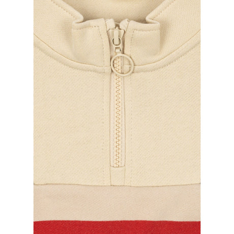 Konges Sløjd Tangerine Stripe Loupy Half Zip Sweat Gots