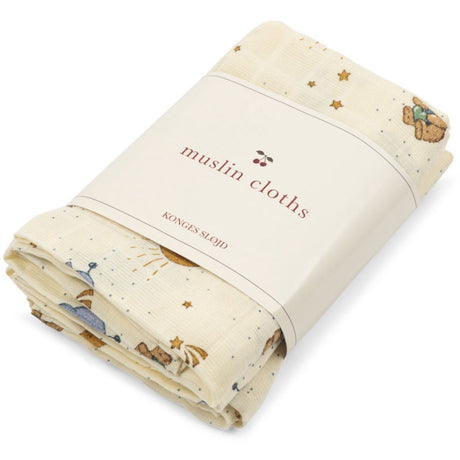 Konges Sløjd Cucciolo 3 Pack Muslin Cloth Gots