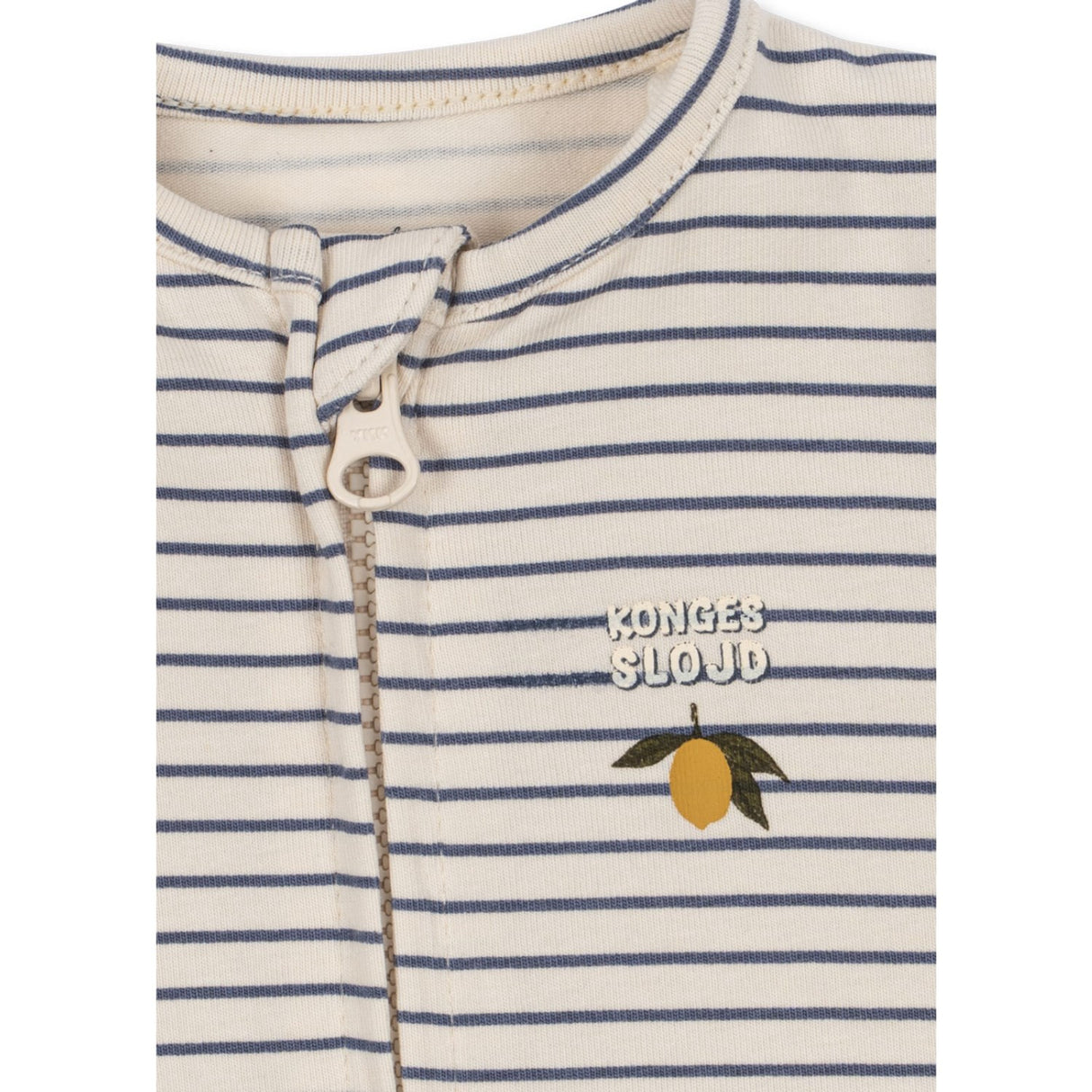 Konges Sløjd Stripe Como Basic Zip Onesie Gots