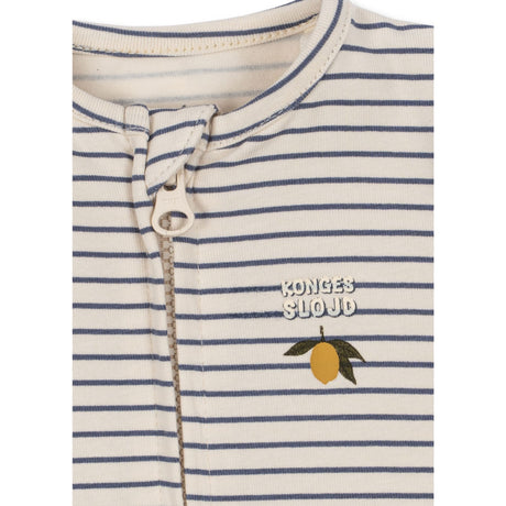 Konges Sløjd Stripe Como Basic Zip Onesie Gots