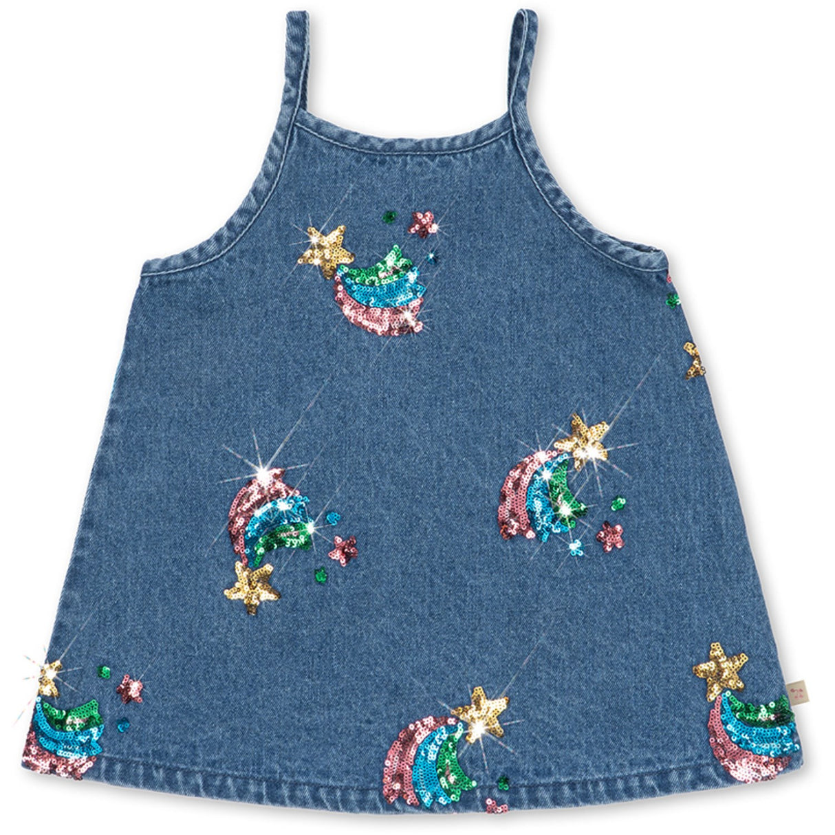 Konges Sløjd Rainbow Star Magot Sequin Strap Dress Gots