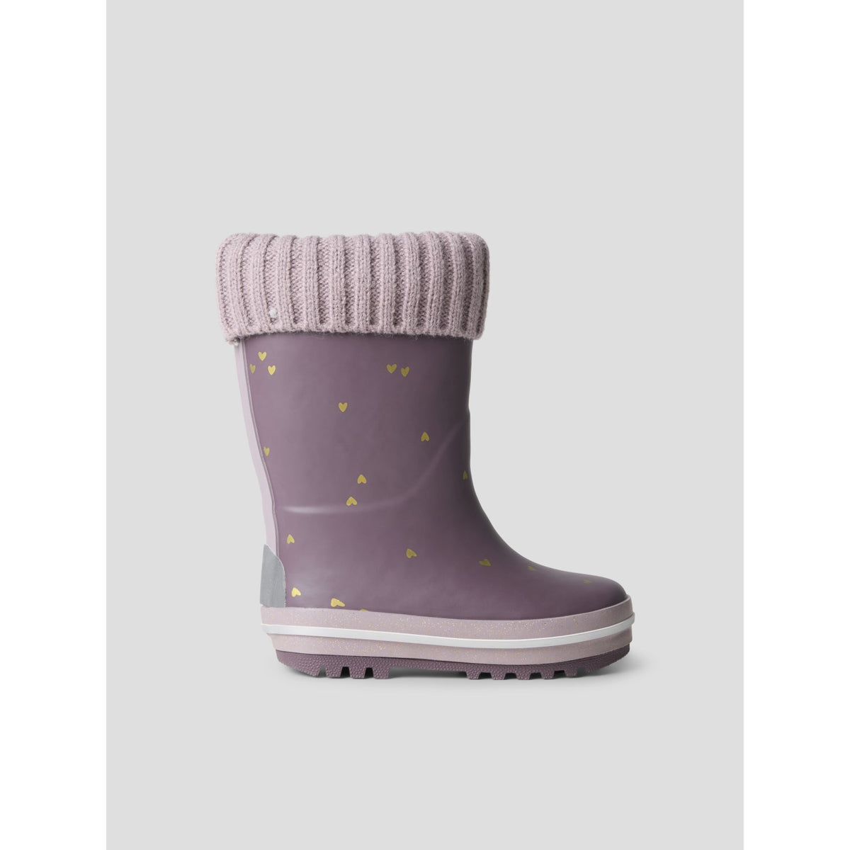 Name It Flint Gold Heart Nmfnoa Thermo Rubberboot Knit Heart Noos