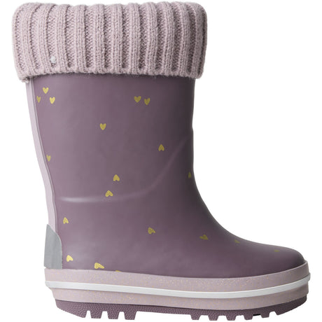 Name It Flint Gold Heart Nmfnoa Thermo Rubberboot Knit Heart Noos