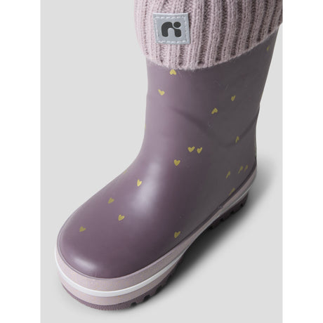 Name It Flint Gold Heart Nmfnoa Thermo Rubberboot Knit Heart Noos