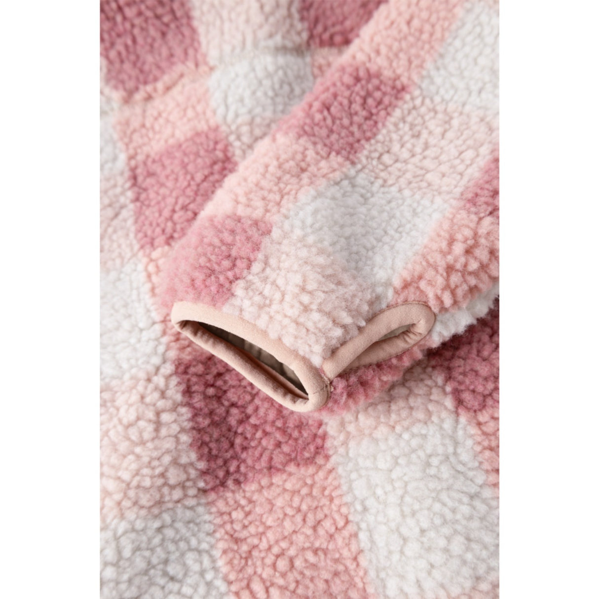 LIEWOOD Mega Check / Rose Blush Nolan Pile Jacket