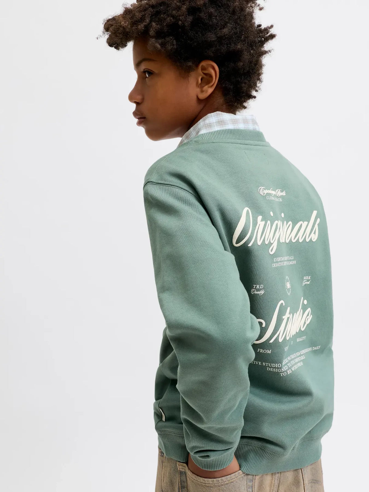 Jack & Jones Junior Laurel Wreath Jornorrebro Typo Back Sweat Cn Jnr