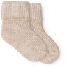 MarMar Light Beige Mel. Newborn Socks 2-pack Socks