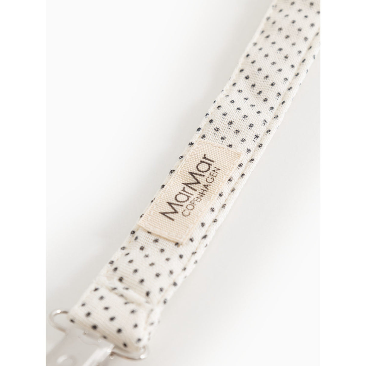 MarMar Bonded Muslin Print Tiny Dots Alo Pacifier Clip