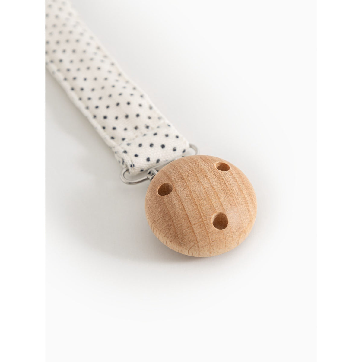 MarMar Bonded Muslin Print Tiny Dots Alo Pacifier Clip