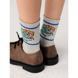 Bobo Choses Light Heather Grey Hug Hairy Monster Short Socks