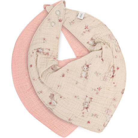 Pippi Rose Tan Bib Muslin W. Aop (2-Pack)