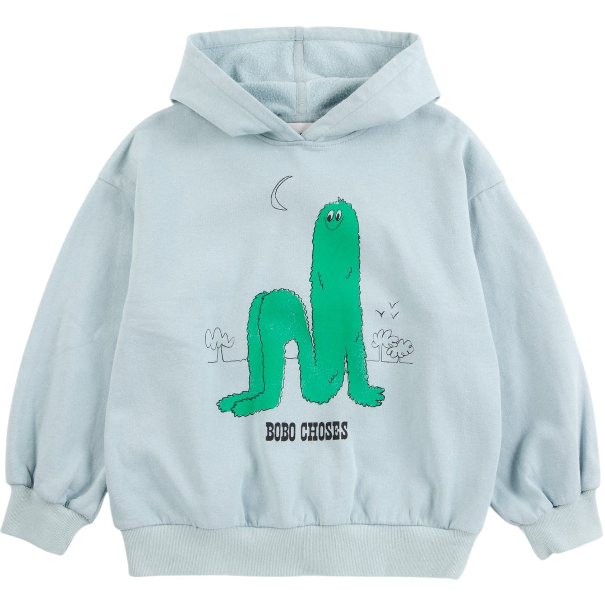 Bobo Choses Light Blue Long Puff Hoodie