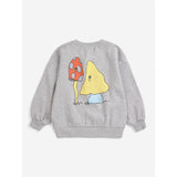 Bobo Choses Light Heather Grey Mush Monster Duo Sweatshirt