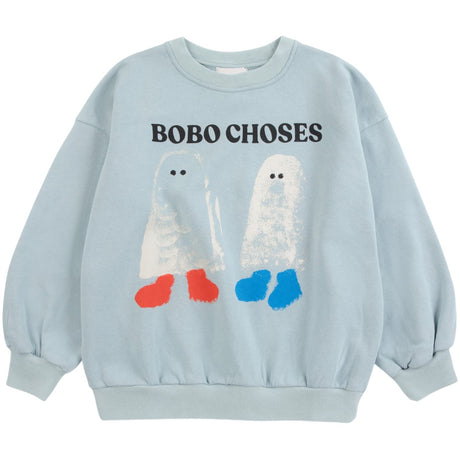 Bobo Choses Light Blue Booty Ghosts Sweatshirt