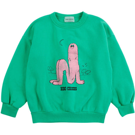 Bobo Choses Green Long Puff Sweatshirt