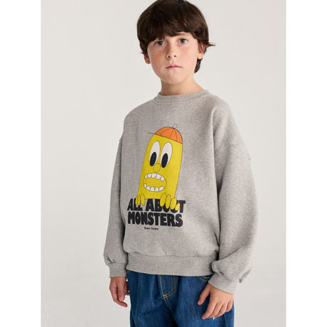Bobo Choses Light Heather Grey Bigtooth Lemon Sweatshirt