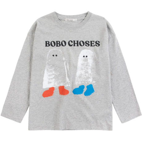 Bobo Choses Heather Grey Booty Ghosts T-Shirt