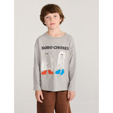 Bobo Choses Heather Grey Booty Ghosts T-Shirt