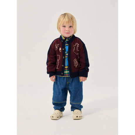 Bobo Choses Midnight Blue Taxi Saurus Tag Denim Pants