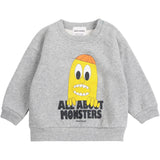 Bobo Choses Light Heather Grey Bigtooth Lemon Sweatshirt