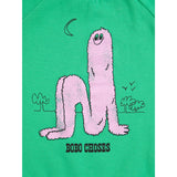 Bobo Choses Green Long Pinky Puff Sweatshirt