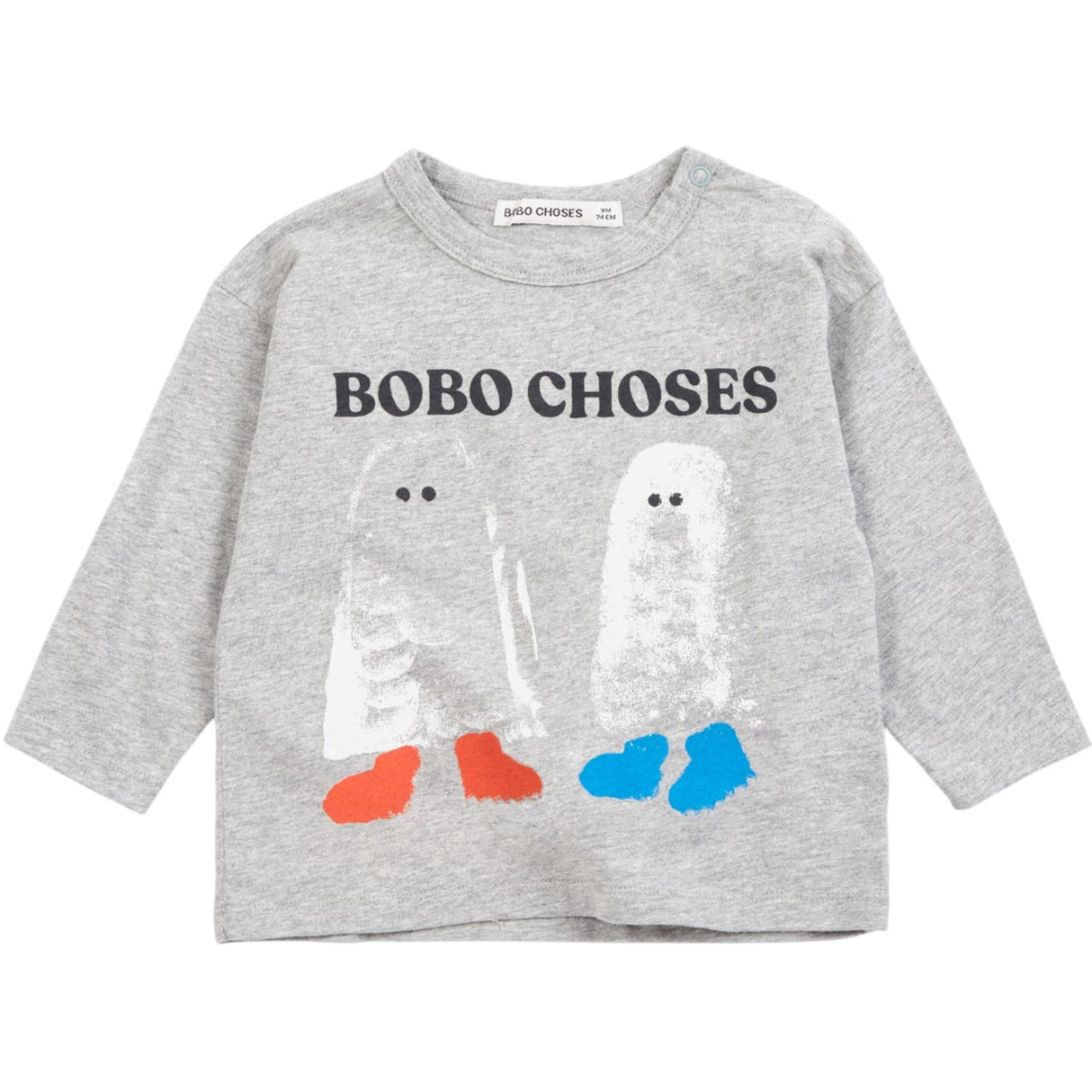 Bobo Choses Light Heather Grey Booty Ghosts T-Shirt