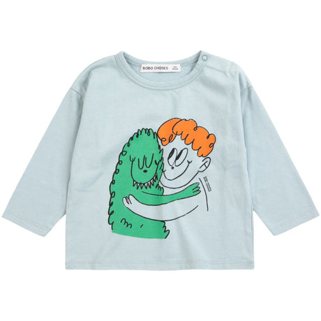 Bobo Choses Light Blue Hug Hairy Monster T-Shirt