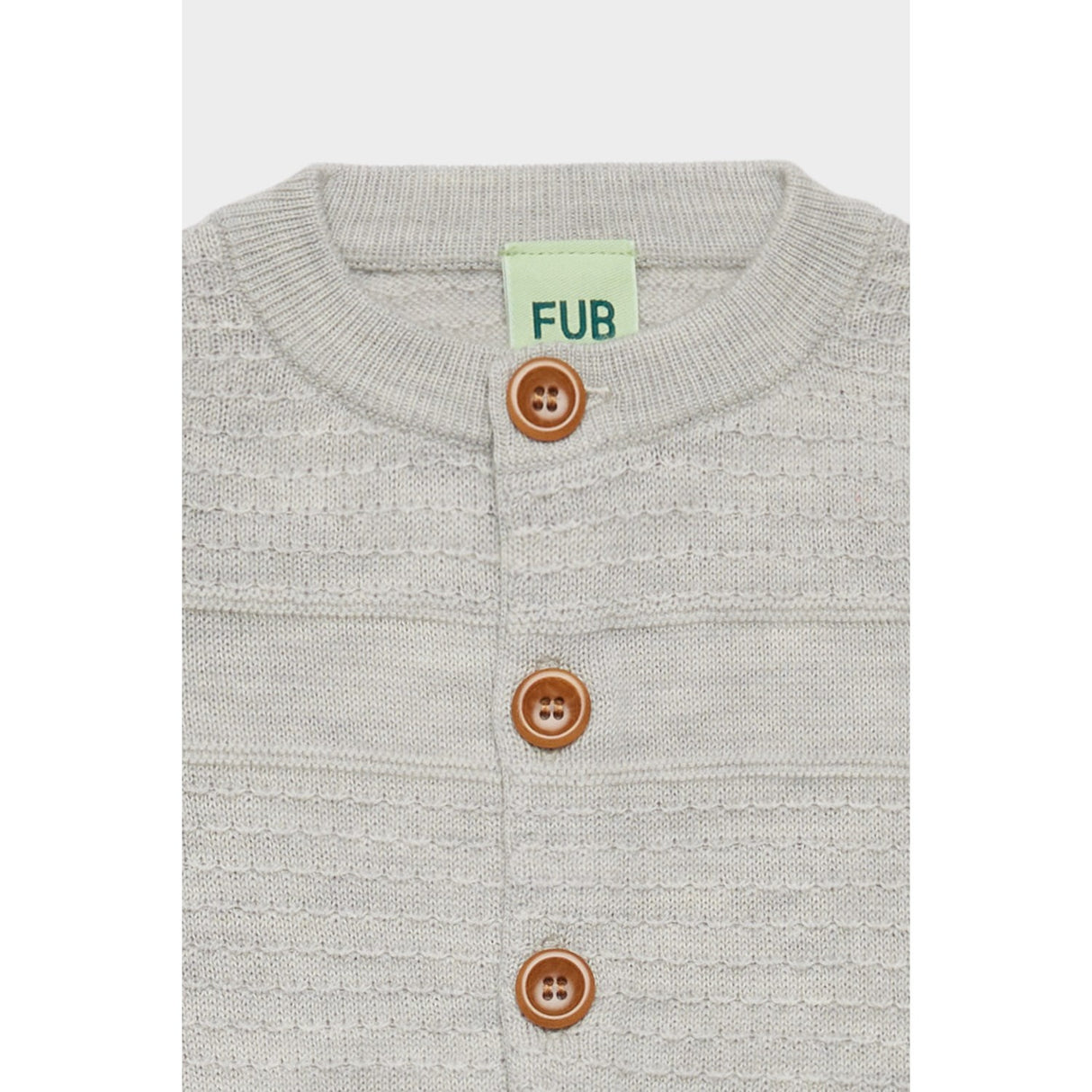 FUB Light Grey Melange Baby Cardigan