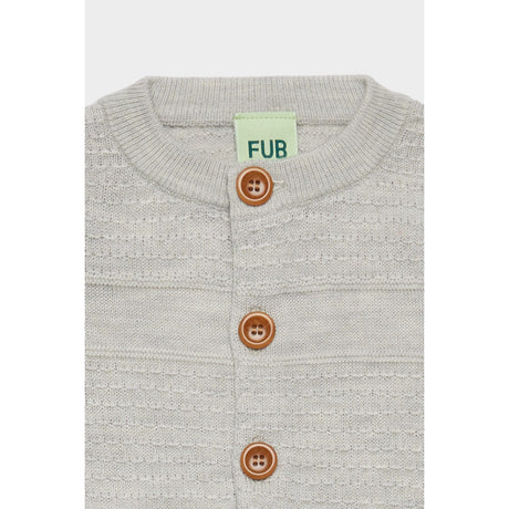 FUB Light Grey Melange Baby Cardigan