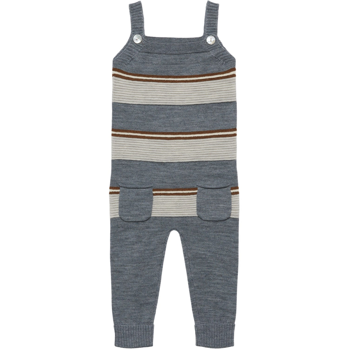 FUB Steel/Light Grey Melange Baby Ottoman Overalls