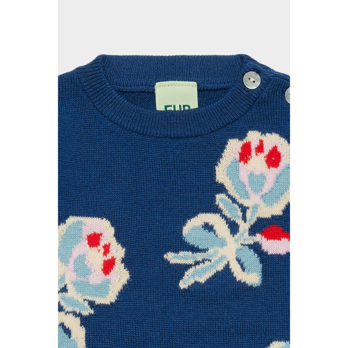 FUB Deep Indigo Baby Jaquard Crew