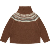 FUB Hazel Melange Lambswool Fair Isle Sweater