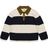 FUB Ecru/Navy Striped Polo