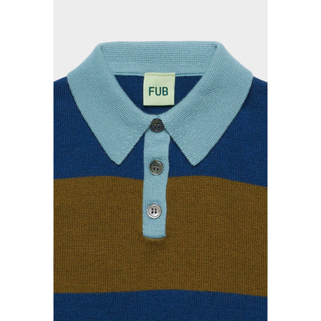 FUB Deep Indigo/Moss Striped Polo
