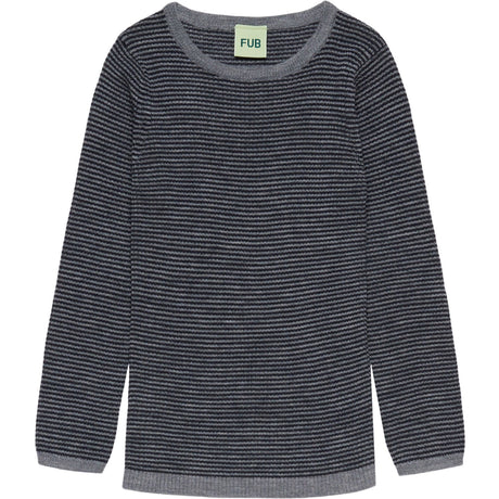 FUB Steel/Dark Navy Rib Blouse