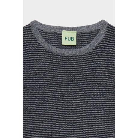 FUB Steel/Dark Navy Rib Blouse