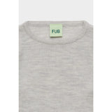 FUB Light Grey Melange Rib Blouse