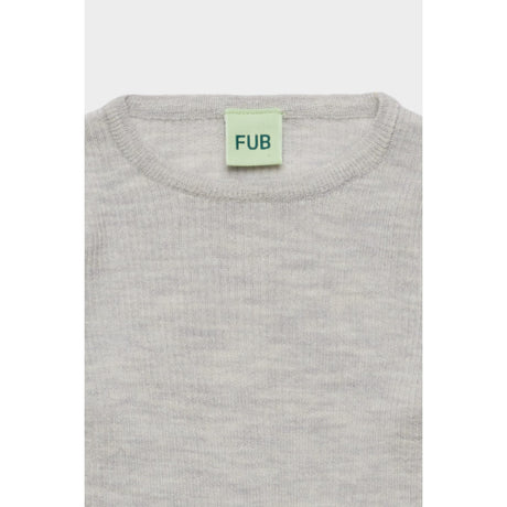FUB Light Grey Melange Rib Blouse