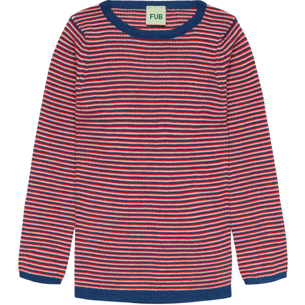 FUB Ecru/Classic Red/Deep Indigo Rib Blouse