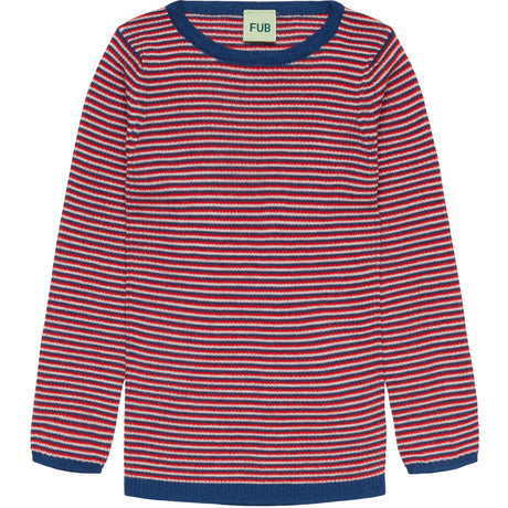 FUB Ecru/Classic Red/Deep Indigo Rib Blouse