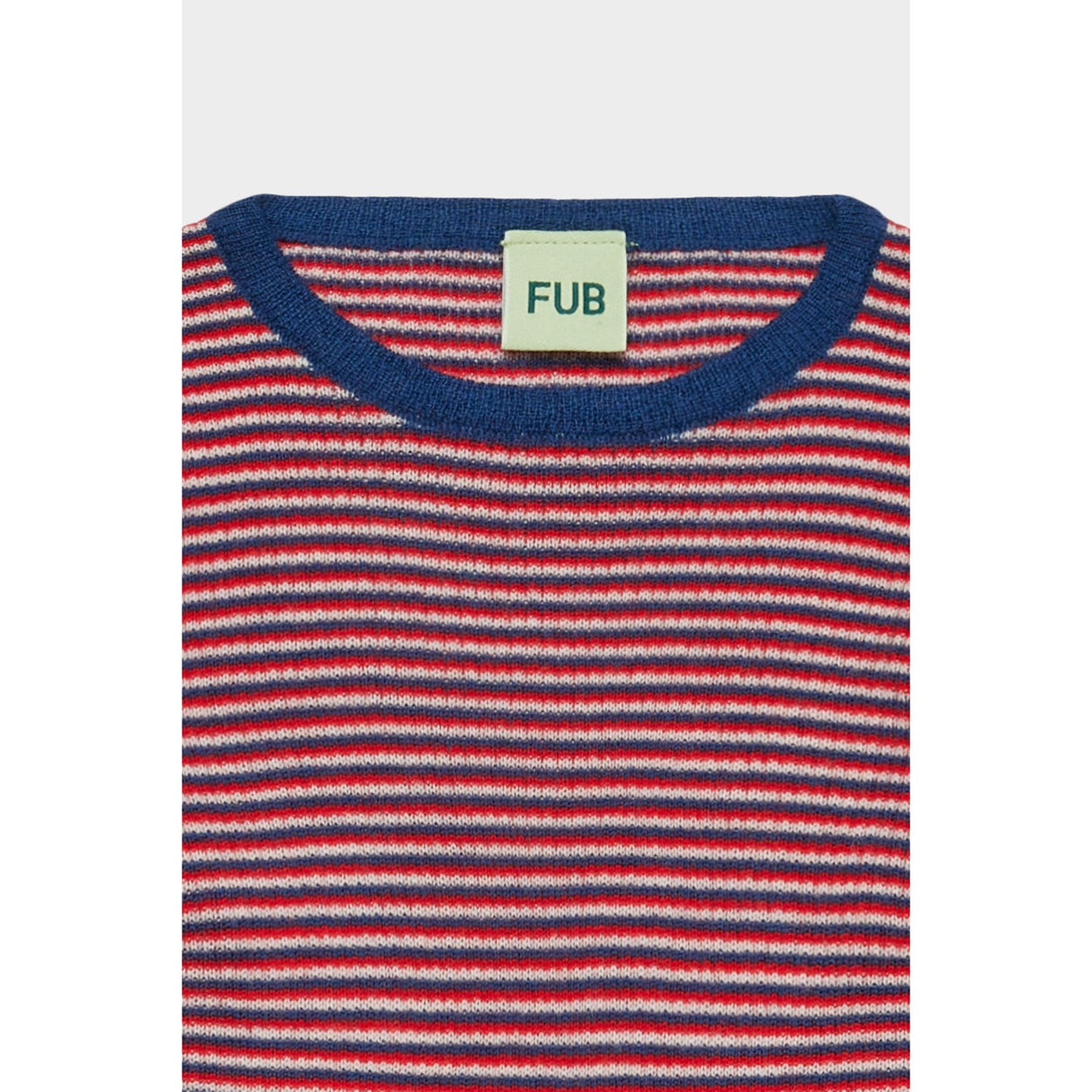 FUB Ecru/Classic Red/Deep Indigo Rib Blouse