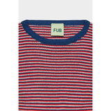 FUB Ecru/Classic Red/Deep Indigo Rib Blouse