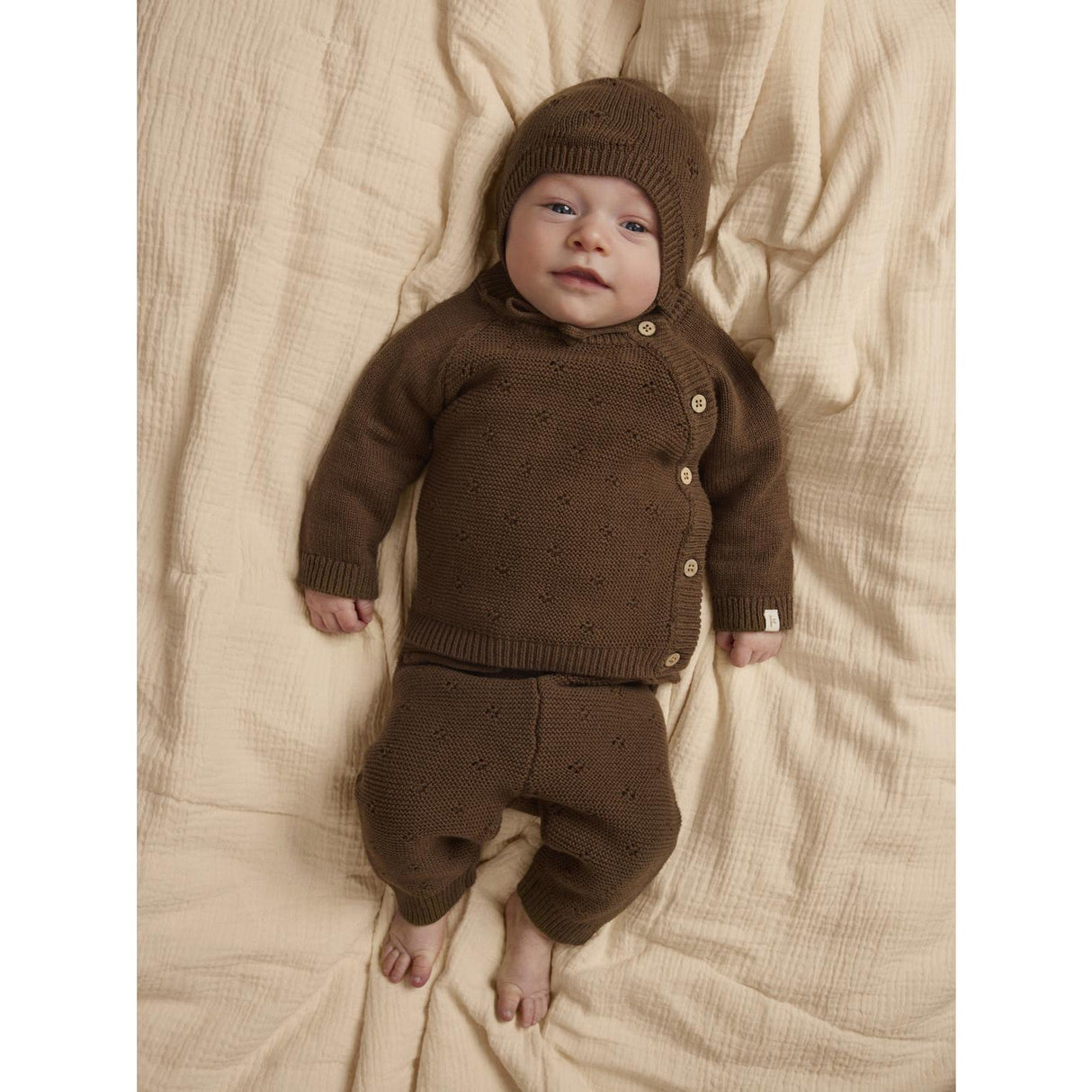 Lil'Atelier Teak Nbnlaguna Ls Wrap Knit Lil