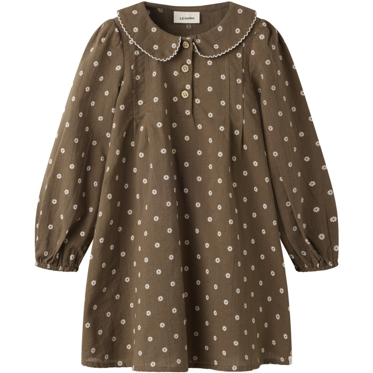 Lil'Atelier Teak Nmfhulla Ls Loose Dress Lil