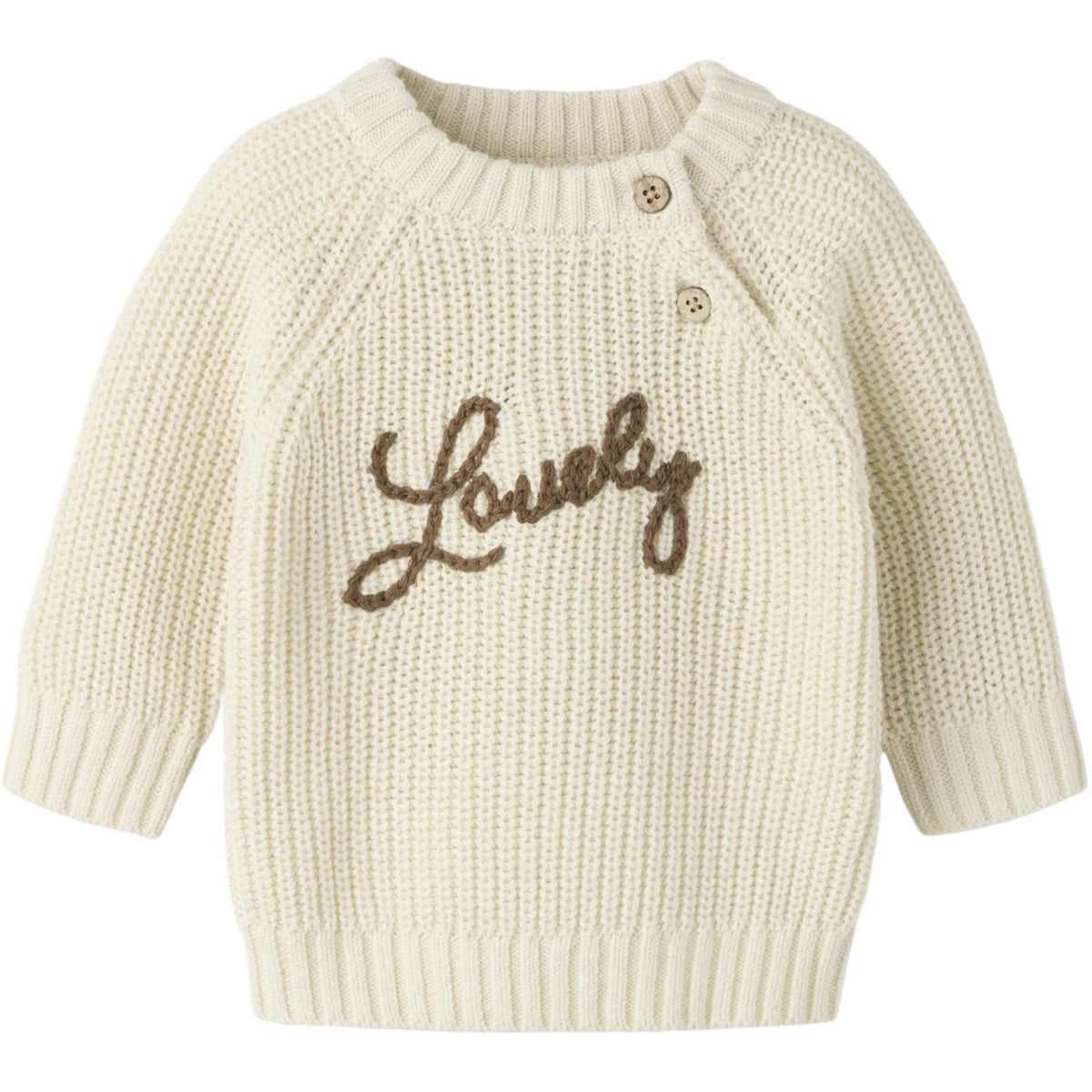 Lil'Atelier Turtledove Lovely Nbfemlen Emb Ls Knit Lil