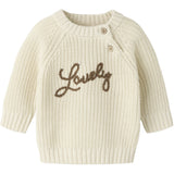 Lil'Atelier Turtledove Lovely Nbfemlen Emb Ls Knit Lil