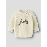 Lil'Atelier Turtledove Lovely Nbfemlen Emb Ls Knit Lil