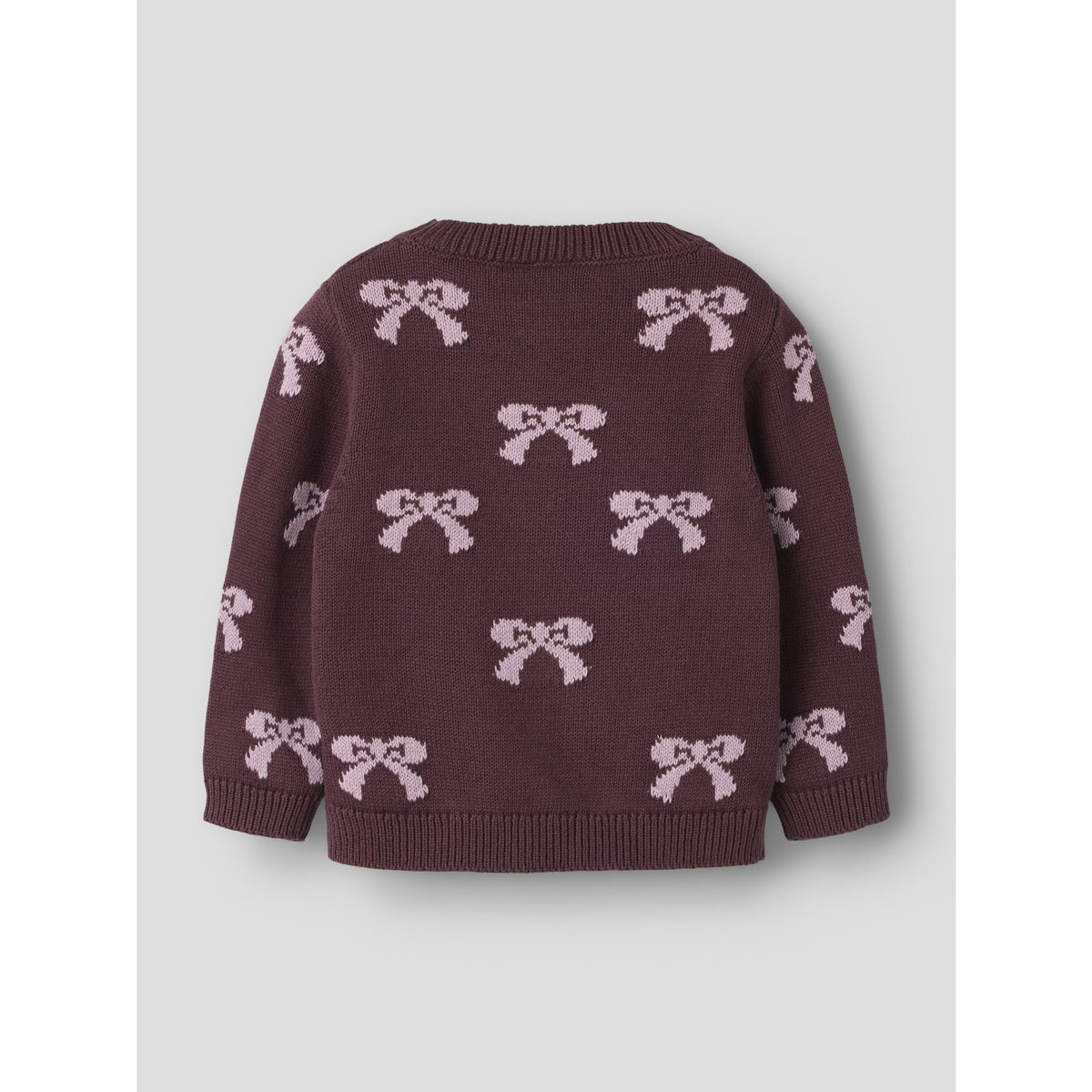 Name It Catawba Grape Mauve Shadows Bow Nmfrekka Ls Knit