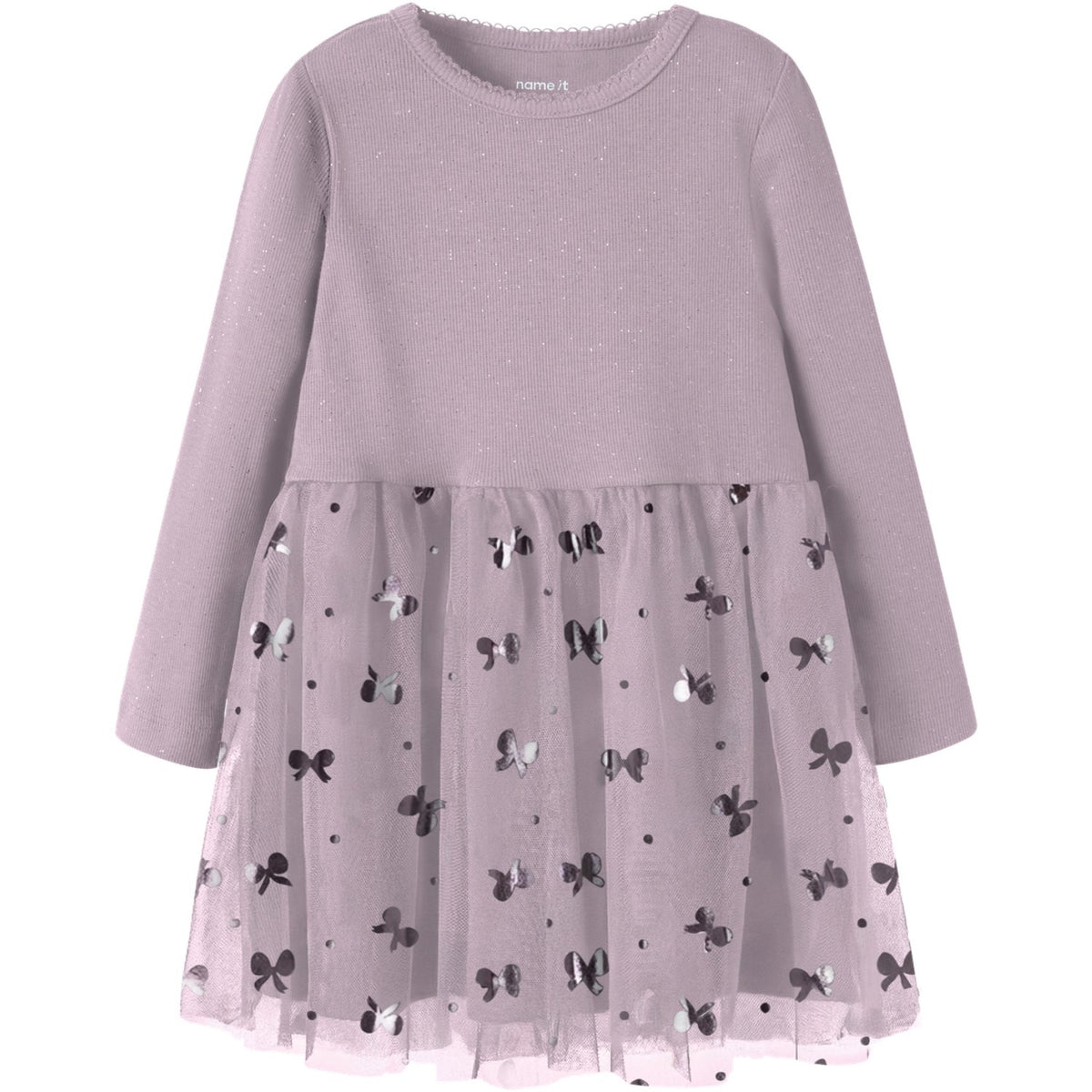 Name It Mauve Shadows Nmfrosally Ls Dress